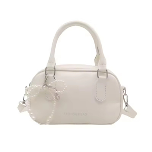 Sac à main et bandoulière carré simple et élégant pour femme, nouvelle collection été 2026, avec nœud perlé et fermeture éclair, vente en gros - Product Image 6