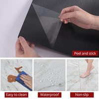Patrón de rejilla de diamante PVC transparente de alta adherencia autoadhesivo impermeable resistente al desgaste baldosas de vinilo para Hotel y escuela