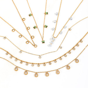 18K PVD mạ Vàng đa-zircon Thanh Lịch Cao Cấp Kim Cương Choker Vòng cổ cho phụ nữ hình học hợp thời trang Vòng cổ cho các bên - Product Image 5