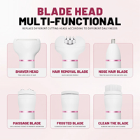 Rasoir électrique 6-en-1 pour femmes, sans fil, rechargeable, épilateur pour dames, étanche, tondeuse multifonctionnelle pour l'épilation du maillot de bain