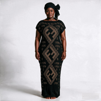 Nouvelle Collection 2026 : Ensemble Robe Dashiki Africaine et Foulard en Tissu Sack Brodé de Strass, Extensible et Léger pour l'Été