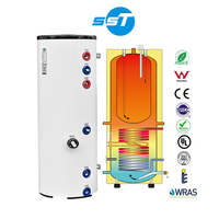 Réservoir d'eau chaude domestique en acier inoxydable SST 300L 400L 500L 800L 1000L avec chauffage à résistance enroulée, réservoir tampon d'eau