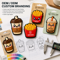Autocollant magnétique pour réfrigérateur en PVC imperméable avec logo personnalisé, série alimentaire, imprimé en typographie, design alimentaire mignon pour cadeaux promotionnels et souvenirs