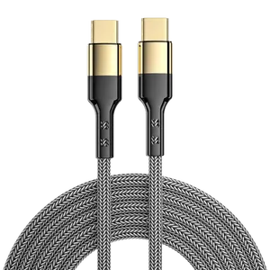 Customize Logo Gold-plated PD 20W C nylon braided fast charging Type Fast Cable For iPhone usb c cable 20W