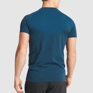 Custom Logo Seamless <b>T</b> <b>Shirt</b> Men Sports Fitness Clothing Men Gym Seamless Nylon <b>Polyester</b> <b>T</b> <b>Shirt</b> for Men - Product Image 2