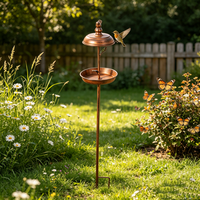 Plateau à nourriture pour oiseaux en métal imperméable, populaire, artisanat en fer, décoration pour jardin et cour arrière