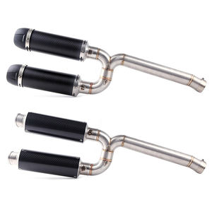 Pour YAMAHA FZ6N <span class=keywords><strong>FZ6</strong></span> FZ6S Échappement Moyen Lien Tuyau <span class=keywords><strong>Moto</strong></span> Modifié Système D'échappement 2004-2009 <span class=keywords><strong>Moto</strong></span> Escapes Sport Vélo Slip On - Product Image 1