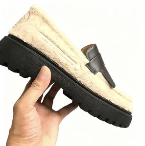 Customized PU Leather Loafers With Fringe Round <b>Toe</b> Slip-On Chunky Platform Rubber Outsole EVA Midsole All Seasons - Product Image 5