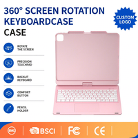 Clavier pour iPad à rotation 360 degrés avec étui de protection en matériau ABS pour iPad Pro 12.9/Pto 13/Air 13 pouces