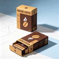 Boîte d'emballage en papier personnalisée pour café noir, impression couleur, pliable, petite boîte en papier facile à déchirer