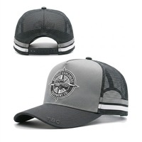 Gorra Trucker de Malla de 5 Paneles Bicolor con Cuerda para Uso Exterior, Tejido Común, Personalización al por Mayor OEM ODM