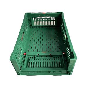 durable 500x330x170 mm collapsible feature plastic storage crate for fruits and vegetable