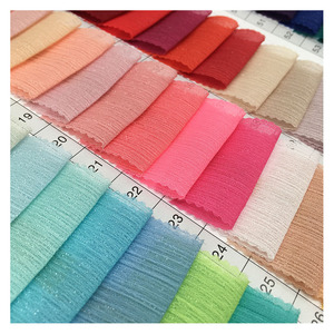 Crepe Voan Vải <span class=keywords><strong>Polyester</strong></span> Bạc Dây Nhuộm Thoáng Khí Nhăn Vải Voan Cho Váy/Áo/Buổi Tối Ăn Mặc - Product Image 2