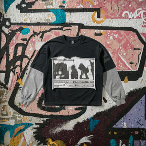 เสื้อยืดแขนยาวผู้ชาย คอกลม พิมพ์ลาย ถักทอ สไตล์ฮิปฮอป สตรีทแวร์ - Product Image 3