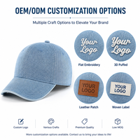 Casquette de baseball oversize 68 cm en coton 100 %, motif ethnique feuille bleue XXL, 5 panneaux, couronne profonde, vente en gros, OEM ODM