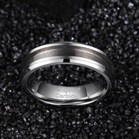 POYA Jewelry – bague vierge en tungstène pour incrustation, 6mm, 8mm, bord biseauté, poli, vente en gros