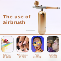 Machine à compresseur d'airbrush automatique sans fil USB avec écran LCD intelligent pour nail art, peinture de gâteaux, tatouage permanent, maquillage, pistolets de pulvérisation à airbrush