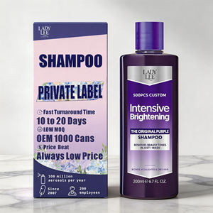 Champú Morado 200ml Pigmentos <span class=keywords><strong>Azul</strong></span> Violeta Neutraliza Tonos Amarillos y Naranjas <span class=keywords><strong>para</strong></span> Cabello <span class=keywords><strong>Rubio</strong></span> Teñido Aceite de Coco Sin Sulfatos - Product Image 1