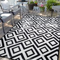 Bester Online-Service für langlebige reversible PP Stroh Patio Picknick RV Outdoor Matten Wasch bare Teppiche für Camping