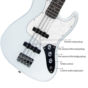 Conjunto de Bajo Eléctrico Personalizable, Cuerpo de Álamo, Mástil de Arce, Diapasón de Palisandro, Acabado Mate, 4 Cuerdas, Ideal para Principiantes - Product Image 4