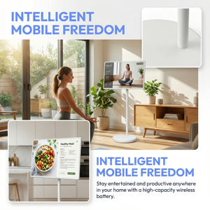 ทีวีหน้าจอสัมผัสอัจฉริยะแบบพกพาอเนกประสงค์บนล้อ พร้อมจอแสดงผล LED รองรับภาพเคลื่อนไหวและกราฟิก เชื่อมต่อไร้สายสำหรับใช้<span class=keywords><strong>ใน</strong></span>บ้านและสำนักงาน - Product Image 5