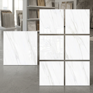 Satuario Magica 800x800mm <b>Matte</b> Glazed Porcelain Tiles Statuario Marble Effect <b>Flooring</b> - Product Image 1