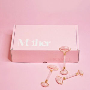 Boîtes postales en carton ondulé rose personnalisé avec papier d'emballage de pantoufles de stratification mate pour chaussettes d'expédition - Product Image 3