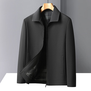 Chaqueta Bomber de Poliéster con Estampado de Corazón para Hombre, Estilo Urbano, Primavera-Otoño 2025, para Hombres de Mediana Edad, Mayores y Abuelos - Product Image 2