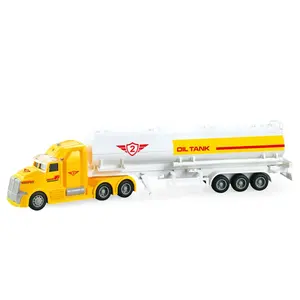EPT 1: 50 Scale Yellow Abs Material Oil Tank Transport Funny Play Car Truck Toys Tanker With Sound