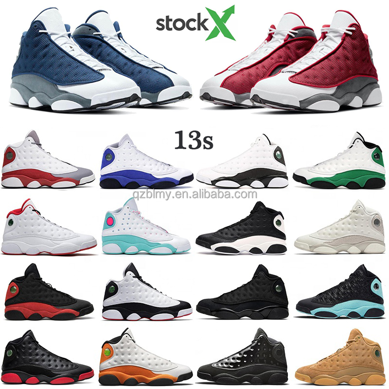 In Stock X Brand Sneakers 2021 Men basketball shoes retro Aj 13s Red Flint Black Cat Hyper Royal Bred Chicago men's sneakers 13