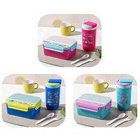 Ensemble de boîtes à lunch pour enfants, boîte à bento assortie avec bouteille d'eau, récipient alimentaire anti-fuite pour la rentrée scolaire