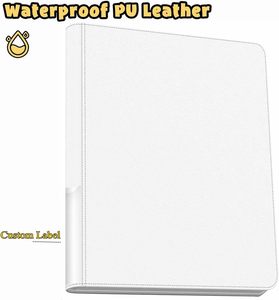 Premium PU <b>Leather</b> 12 Pocket Trading Card <b>Binder</b> Custom Black Card Album for Collection - Product Image 2