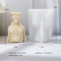 Moule en silicone antiadhésif et résistant à la chaleur, motif statue féminine de la Grèce antique, écologique, pour outils de pâtisserie et décorations artistiques pour la maison – Tendance actuelle