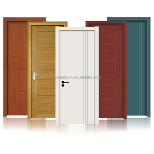 Porte d'entrée moderne en bois de sécurité pour la maison et le bureau et porte d'entrée extérieure personnalisée de style américain avec serrure intelligente - Product Image 1