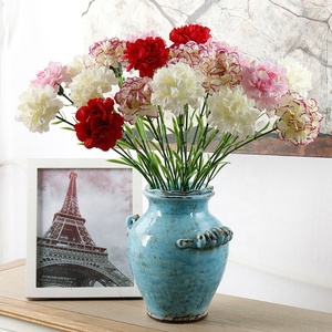 Mantel <span class=keywords><strong>de</strong></span> seda con vástago <span class=keywords><strong>de</strong></span> flores <span class=keywords><strong>de</strong></span> clavel Artificial, <span class=keywords><strong>centro</strong></span> <span class=keywords><strong>de</strong></span> mesa para el hogar, decoración para fiesta <span class=keywords><strong>de</strong></span> boda, día <span class=keywords><strong>de</strong></span> la madre, para mujer - Product Image 3