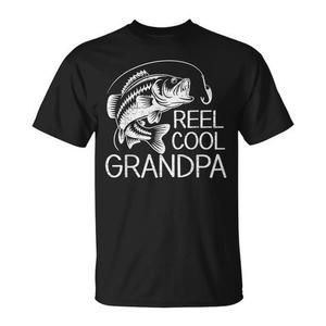 T-shirt de pêche Reel Cool Grandpa pour pêcheurs, cadeau pour la fête des pères - Product Image 1