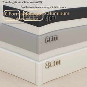 Zócalo de Aleación de Aluminio Ultrafino y Extremadamente Estrecho, Estilo Crema, Sin Necesidad de Pegamento, Sin Juntas - Product Image 4