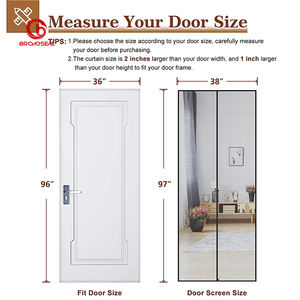 <span class=keywords><strong>Puertas</strong></span> de pantalla <span class=keywords><strong>con</strong></span> <span class=keywords><strong>imanes</strong></span> Mosquitera Se adapta al tamaño de la puerta 36X96 Tamaño de la pantalla 38 "X 97" Puerta mosquitera resistente Disfrute del aire fresco - Product Image 3