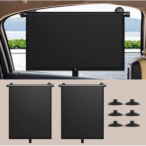 Cortinas de Malla para Ventanas Laterales de Coche, PVC Retráctil, Protección Solar, Aislamiento Térmico para Automóviles - Product Image 4