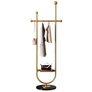 <span class=keywords><strong>Appendiabiti</strong></span> singolo in metallo con ripiani per armadio, stendibiancheria e porta scarpe, di piccole dimensioni - Product Image 1