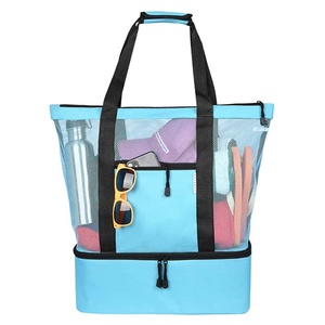 Bolsa de Viaje Grande con Cierre, de Malla de Poliéster Aislante, Color Sólido, Estilo Moderno, OEM - Product Image 2