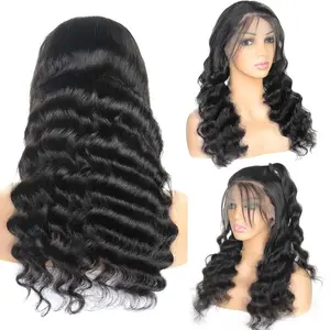 Uniky Günstige Echthaar Perücken Für Schwarze Frauen Brasilia nische Jungfrau Nagel haut Ausgerichtetes Echthaar 4x4 Spitze Front Perücke Loose Wave Hot Sale