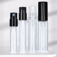 Mini flacon en verre 1,5 ml 2 ml 2,5 ml 3 ml 4 ml 5 ml, vaporisateur d'échantillon de parfum, flacon vide en verre rechargeable, flacon vaporisateur de parfum