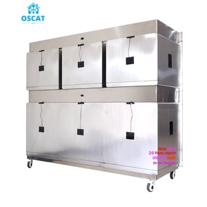 อุปกรณ์สัตวแพทย์ OSCAT กรงสัตว์สำหรับคลินิก ทำจากสแตนเลสอย่างดี รับน้ำหนักได้มาก แบบห้าห้อง สำหรับสุนัขขนาดใหญ่ พร้อมล้อเลื่อน - Product Image 3