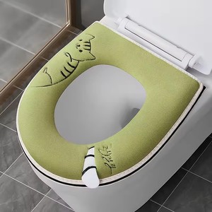 Funda de asiento de inodoro portátil con cremallera, suave y cálida para invierno, cojín grueso para WC, para las cuatro estaciones, nueva. - Product Image 6