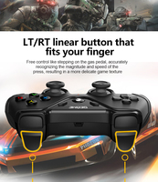 Manette de jeu mobile intelligente iOS 2025 avec moteur de vibration sans fil, manette de jeu avec longue durée de vie de la batterie et connexion multimédia