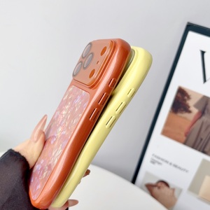 <span class=keywords><strong>Funda</strong></span> de Teléfono Móvil Holográfica de Moda, Carcasa de Lujo con Marco Ondulado y Purpurina Láser, <span class=keywords><strong>Funda</strong></span> Trasera de Mármol para <span class=keywords><strong>iPhone</strong></span> 17 Pro Max 16 - Product Image 4