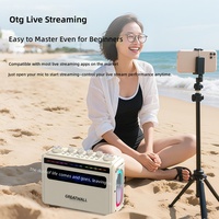 Sistema de Karaoke Portátil Great Wall Mini KTV con Pantalla Inteligente para Letras, Grabación con Tarjeta, Sistema de Sonido para Exteriores