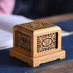 Bamboo <b>Incense</b> <b>Box</b> Hand Made Hollowed Out Design For Home Bedroom Use - Product Image 4