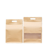 Sachet en papier kraft brun de qualité alimentaire, imprimé sur mesure, avec fermeture éclair, pour thé, sucre, aliments et croustilles, vente en gros